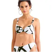 Lisca Unwattierter Bikini BH Honolulu | Grösse: 38C | Farbe: Weiß/Schwarz
