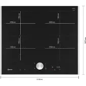 NEFF N 90, Schwarz, Integriert, 60 cm, Zonen-Induktionskochfeld, 4 Zone(n), 4 Zone(n)