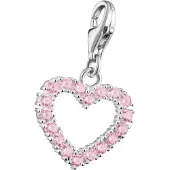 Thomas Sabo Charm-Anhänger Pink Heart Original Silber