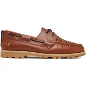 Tommy Hilfiger Halbschuhe Hilfiger Braided Lth Boat Shoe FM0FM05892 Braun 40