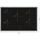 Siemens ED845HWB1E iQ500, Autarkes Kochfeld (schwarz/edelstahl, 80 cm, Home Connect)