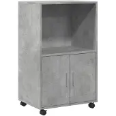 vidaXL Rollschrank Betongrau 55x40x91 cm Holzwerkstoff
