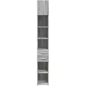 vidaXL Hochschrank Schmal Grau Sonoma 30x42,5x225 cm Holzwerkstoff