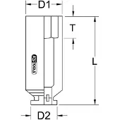 Ks Tools Sechskant-Kraft-Steckschlüsseleinsatz, lang, 27mm, 3/4 KS