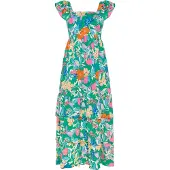 Usha Kleid Frauen grün mehrfarbig