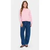 Saint tropez Sweatshirt Casual Fit Pink Nectar Ice Harts pink white