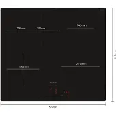 Siemens iQ300 EH601HFB1E, Schwarz, Integriert, 60 cm, Zonen-Induktionskochfeld, Glaskeramik, 4 Zone(n)