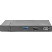 Digitus Universelle Docking Station, USB 3.0, Travel, Kabelgebunden, USB 3.2 Gen 1 (3.1 Gen 1) Type-A, 1000 Mbit/s, Schwarz, MicroSD (TransFlash), SD, 3840 x 2160 Pixel