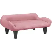 vidaXL Hundebett Rosa 70x40x24 cm Samt
