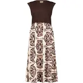 Cartoon Druckkleid "Damen mit Eingrifftaschen" Nahttasche