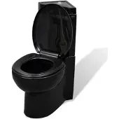 Helloshop26 - Eck-Keramik-WC mit WC-Becken und schwarzem WC-Sitz 02_0003589