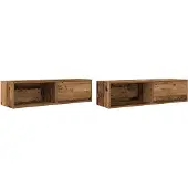 vidaXL TV-Schränke 2 Stk. Altholz-Optik 100x31x25,5 cm Holzwerkstoff