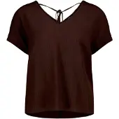 Zero Klassische Bluse "Casual-Bluse kurzarm", Damen, Gr. 42, braun (chocolate plum), Obermaterial: 84% Viskose CV. 16% Polyamid PA., Blusen Klassische Bluse