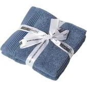 Homescapes SEIFTUCH Excellence 2er-Set denimblau 30/30 cm