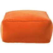 Homescapes SITZPOUF orange mit Samt-Bezug, 60/60/27 cm