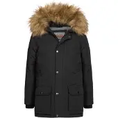 Lonsdale Jungen Winterjacke mit Kapuze KESWICK Black 152