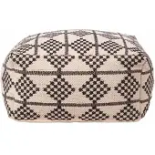 Homescapes SITZPOUF Adana schwarz-creme gemustert, 55/55/30 cm