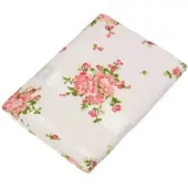 Homescapes DUSCHTUCH Blumen creme 70/130 cm