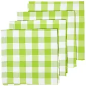 Homescapes STOFFSERVIETTEN Vichy-Karo grün, 4er-Set 45/45 cm