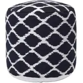 Homescapes SITZPOUF rund mit Ikat-Muster, 40/40/45 cm