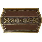 Homescapes FUSSMATTE Welcome gold-braun, geschwungen 45/75 cm