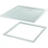 Bette BetteUltra Rechteck-Duschwanne mit Minimum-Wannenträger, 750x750x25mm, 5529-430T1