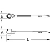 Ks Tools Gerüstbauschlüssel, umschaltbar