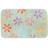 Homescapes BADEMATTE Blumen 50/80 cm, Baumwolle