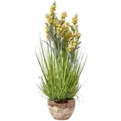 Homescapes KUNSTPFLANZE Lavendel gelb im Deko-Topf, 66 cm