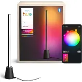 Philips Hue Play Table Lamp – Smarte RGB Gradient Farb-Tischleuchte Zigbee & Matter – Schwarz