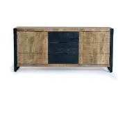 GINER Y COLOMER New York Sideboard aus Mangoholz, 80 cm x 180 cm x 45 cm