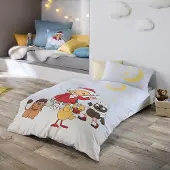 Fleuresse Mako-Satin Bettwäsche Sandmann silbergrau 100x135 cm + 40x60 cm