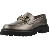Carmela für Damen. 16199101-PLOMO Silberne Leder-Slipper 161991 (40), Wohnung, Keine, Lässig