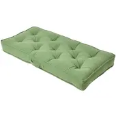 Homescapes SITZAUFLAGE für Zweisitzer-Sofa 100 x 48 cm – dickes Sitzkissen grün