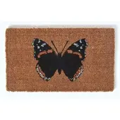 Homescapes FUSSMATTE Schmetterling, Kokos 45/75 cm