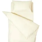 Homescapes Kinderbettwäsche, gelb mit Satin-Streifen, 100% Baumwolle Fadendichte 330
