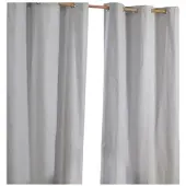 Homescapes ÖSENVORHANG blickdicht 2er-Set, 137/182 cm
