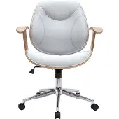 Miliboo - Design-Bürostuhl hellgrauer Stoff YORKE