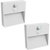 Spectrum 2 x LED Akku Nachtlicht Lumina Pop Weiß RGBW 3000K Bewegungsmelder USB-C