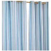 Homescapes ÖSENVORHANG New England blickdicht 2er-Set, 137/228 cm
