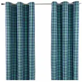 Homescapes ÖSENVORHANG Schottenkaro Blackwatch blickdicht 2er-Set, 137/182 cm