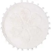 Homescapes BADEMATTE Blume rund 60 cm, Baumwolle