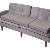 Homescapes SOFA-AUFLAGE grau 150/50/10 cm – großes Sitzkissen orthopädisch