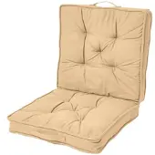 Homescapes REISEKISSEN beige 50/50/10 cm – Klappkissen Baumwolle
