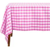Homescapes TISCHDECKE Vichy-Karo pink kariert, 137/137 cm