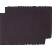 Homescapes TISCHSET schwarz im 2er-Set 33/50 cm, 100% Baumwolle