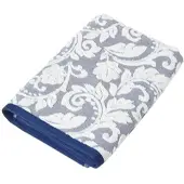 Homescapes DUSCHTUCH Damast dunkelblau 70/130 cm