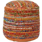 Homescapes SITZPOUF rund, bunt gemustert 40/40/45 cm