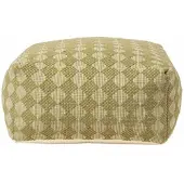 Homescapes SITZPOUF Lima grün gemustert, 55/55/30 cm