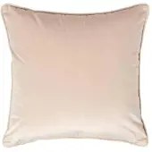 Homescapes KISSENHÜLLE Samt mit Paspel – creme 46/46 cm